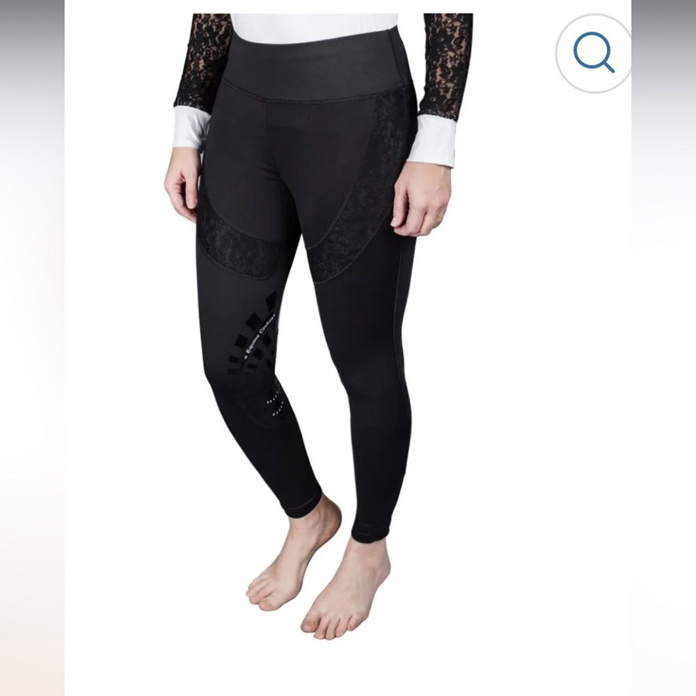 Equine Couture Breeches Horse Riding Pants Equestrian Size Medium Black Lace